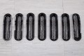 JEEP WRANGLER JK 2007-2018 STYLIZACYJNE WKŁADKI GRILLA CZARNE ABS