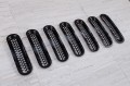 JEEP WRANGLER JK 2007-2018 STYLIZACYJNE WKŁADKI GRILLA CZARNE ABS