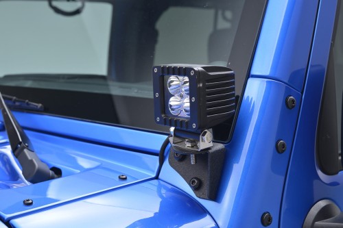 JEEP WRANGLER YJ/TJ MOCOWANIE ŚWIATEŁ DODATKOWYCH PRZY SŁUPKU SZYBY CZOŁOWEJ