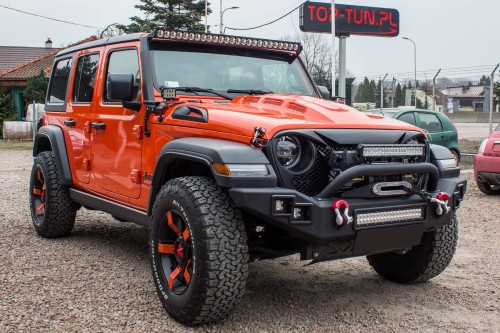 JEEP WRANGLER JL 2018+ MOCOWANIE ŚWIATEŁ DODATKOWYCH 52'' NA SŁUPEK PRZEDNI