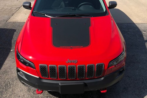 JEEP CHEROKEE V KL 2018+ PO LIFTINGU WKŁADKI KRATKI ATRAPY GRILL PRZÓD CZARNE 6AZ88DX8AB