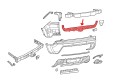 JEEP CHEROKEE V KL 2018-2023 PO FACELIFTINGU ŚLIZG CENTRALNY ZDERZAKA TYLNEGO 68287855AA