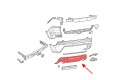 JEEP CHEROKEE V KL 2018-2023 PO FACELIFTINGU ZDERZAK TYLNY DOLNY SREBRNY 68408245AA