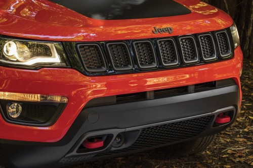 JEEP COMPASS II MP 2017-2020 PRZED FACELIFTINGIEM OZDOBNE RAMKI GRILLA ATRAPY CZARNE
