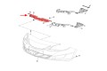 OPEL ASTRA J 2010-2021 ŚLIZG ŚRODKOWY WSPORNIK ZDERZAKA PRZEDNIEGO 13264476