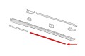 MERCEDES E-CLASS W213 2016-2020 PRZED LIFTINGIEM CHROMOWANA PRZEDNIA LISTWA POSZYCIA PROGU PRAWA A2136983100