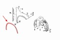 MERCEDES GLA X156 2013-2019 LISTWA PRZEDNIEGO BŁOTNIKA PRAWA A1568852422