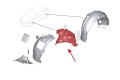 BMW SERIA 3 VI F31/F31N 2011 - 2019 MATERIAŁOWE NADKOLE PRZEDNIE LEWE CZĘŚĆ TYLNA 51717260699