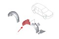 BMW iX3 G08 2020+ MATERIAŁOWE NADKOLE PRZEDNIE PRAWE CZĘŚĆ TYLNA 51717394816