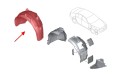 BMW SERIA 7 G11 2015+ MATERIAŁOWE NADKOLE TYLNE PRAWE 51717340204
