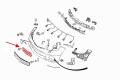 MERCEDES C-CLASS III W204 2007-2011 PRZED FACELIFTINGIEM MOCOWANIE PRZEDNIEJ TABLICY REJESTRACYJNEJ A2048170378