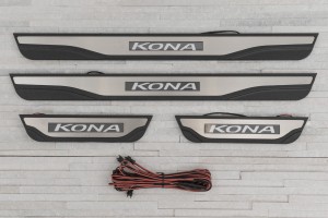 HYUNDAI KONA 2017+ WEWNĘTRZNE LISTWY PROGOWE LED
