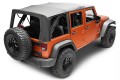 JEEP WRANGLER JK 4D 2007-2018 POSZYCIE DACHU MIĘKKIEGO SOFT TOP SZARE