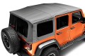 JEEP WRANGLER JK 4D 2007-2018 POSZYCIE DACHU MIĘKKIEGO SOFT TOP SZARE