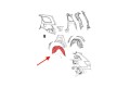 JEEP GRAND CHEROKEE IV WK2 2010-2021 MATERIAŁOWE NADKOLE TYLNE LEWE 57010711AL