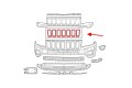 WKLADKI GRILLA CHROM JEEP COMPASS 2011-16 68109865AA (1-11-10-4)