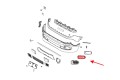 JEEP RENEGADE I BU 2015-2018 PRZED LIFTINGIEM RAMKA PRZEDNIEJ LAMPY PRZECIWMGIELNEJ LEWA 5XB28XS9AA