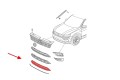 VOLKSWAGEN TIGUAN II AD1 2016-2020 PRZED FACELIFTINGIEM ŚRODKOWA KRATKA ZDERZAKA Z PDC 5NA853677C