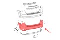 FIAT FREEMONT 2011-2015 ZDERZAK TYLNY Z OTWORAMI POD PDC 1TY36TZZAE