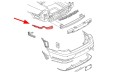 VOLKSWAGEN PASSAT B7 2010-2015 ŚLIZG TYLNEGO ZDERZAKA LEWY 3AE807393A