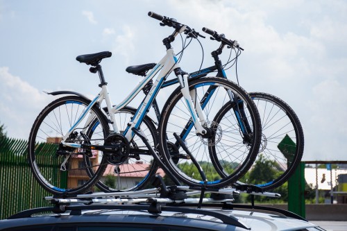 BAGAŻNIK UCHWYT ROWEROWY SREBRNY - DLA TRZECH ROWERÓW
