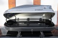 BOX DACHOWY BAGAŻNIK KUFER NA DACH 360L MODEL ROMA SREBRNY