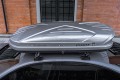 BOX DACHOWY BAGAŻNIK KUFER NA DACH 450L MODEL MADRID SREBRNY