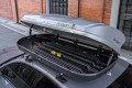 BOX DACHOWY BAGAŻNIK KUFER NA DACH 450L MODEL MADRID SREBRNY