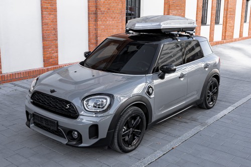 BOX DACHOWY BAGAŻNIK KUFER NA DACH 390L MODEL PARIS SREBRNY