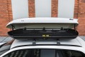 BOX DACHOWY BAGAŻNIK KUFER NA DACH 450L MODEL PIONIER BIAŁY