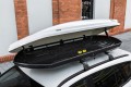 BOX DACHOWY BAGAŻNIK KUFER NA DACH 450L MODEL PIONIER BIAŁY
