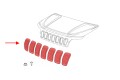 JEEP CHEROKEE V KL 2014-2018 PRZED LIFTINGIEM WKŁADKI GRILLA SZARE 68303626AA