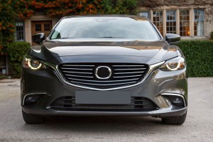 MAZDA 6 III GJ 2014-2018 PO PIERWSZYM LIFTINGU ZDERZAK PRZEDNI POD LAMPY LED GMN350031BBB