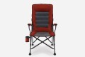 SKŁADANY FOTEL TURYSTYCZNY Z WENTYLOWANYM OPARCIEM SZARO-BORDOWY