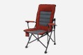 SKŁADANY FOTEL TURYSTYCZNY Z WENTYLOWANYM OPARCIEM SZARO-BORDOWY