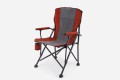 SKŁADANE KRZESŁO TURYSTYCZNE Z OPARCIEM SZARO-BORDOWE