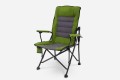 SKŁADANY FOTEL TURYSTYCZNY Z WENTYLOWANYM OPARCIEM SZARO-ZIELONY