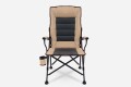 SKŁADANY FOTEL TURYSTYCZNY Z WENTYLOWANYM OPARCIEM SZARO-BEŻOWY