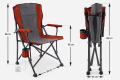 SKŁADANE KRZESŁO TURYSTYCZNE Z OPARCIEM SZARO-BORDOWE