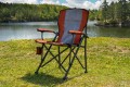 SKŁADANE KRZESŁO TURYSTYCZNE Z OPARCIEM SZARO-BORDOWE