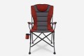SKŁADANY FOTEL TURYSTYCZNY Z OPARCIEM SZARO-BORDOWY