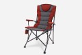 SKŁADANY FOTEL TURYSTYCZNY Z OPARCIEM SZARO-BORDOWY