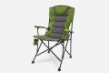 SKŁADANY FOTEL TURYSTYCZNY Z OPARCIEM SZARO-ZIELONY