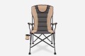 SKŁADANY FOTEL TURYSTYCZNY Z OPARCIEM SZARO-BEŻOWY