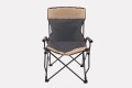 SKŁADANE KRZESŁO TURYSTYCZNE Z OPARCIEM SZARO-BEŻOWE