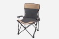 SKŁADANE KRZESŁO TURYSTYCZNE Z OPARCIEM SZARO-BEŻOWE