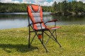 SKŁADANY FOTEL TURYSTYCZNY Z OPARCIEM SZARO-BORDOWY