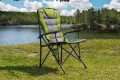SKŁADANY FOTEL TURYSTYCZNY Z OPARCIEM SZARO-ZIELONY