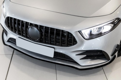 MERCEDES A-CLASS W177 2018+ LISTWA PRZEDNIEGO ZDERZAKA LEWA CZARNA A1778854303