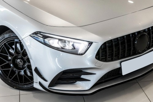 MERCEDES A-CLASS W177 2018+ LISTWA PRZEDNIEGO ZDERZAKA PRAWA CZARNA A1778854403